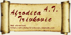Afrodita Trivković vizit kartica